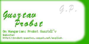 gusztav probst business card